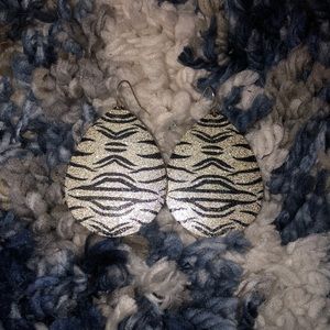 Zebra Print Earrings